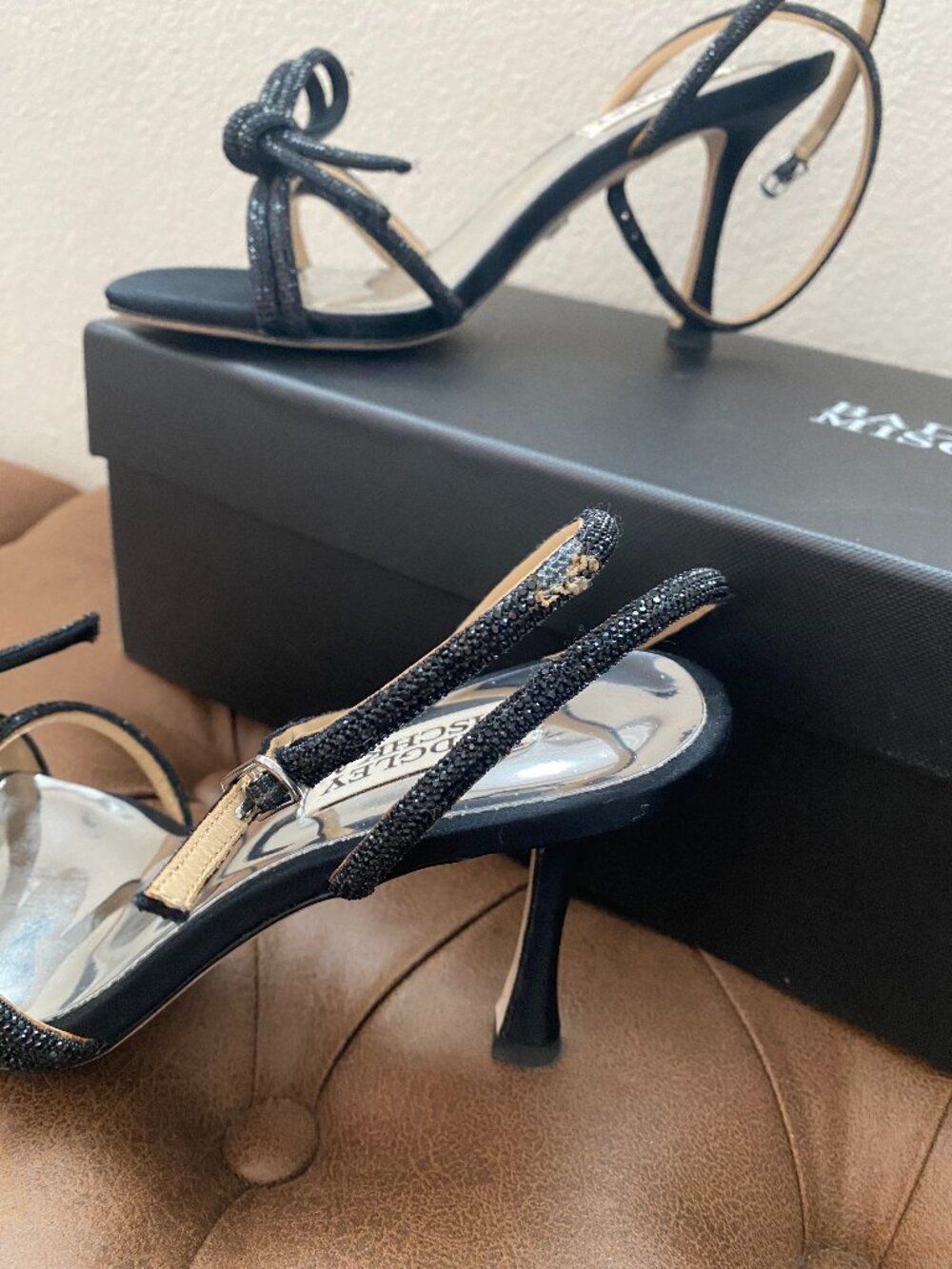 BADGLEY MISCHKA | Effie Strappy Bow Stiletto Heels - Picture 4 of 9